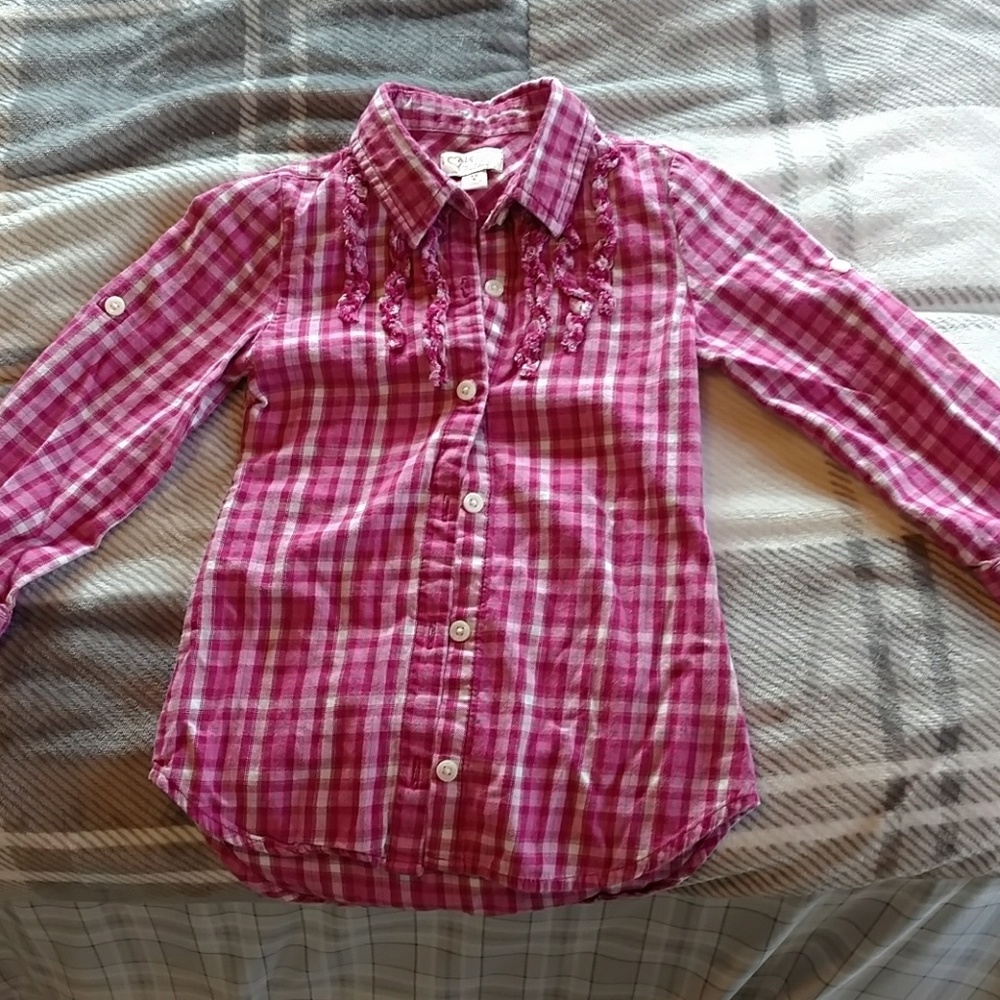 Pink plaid cowgirl shirt